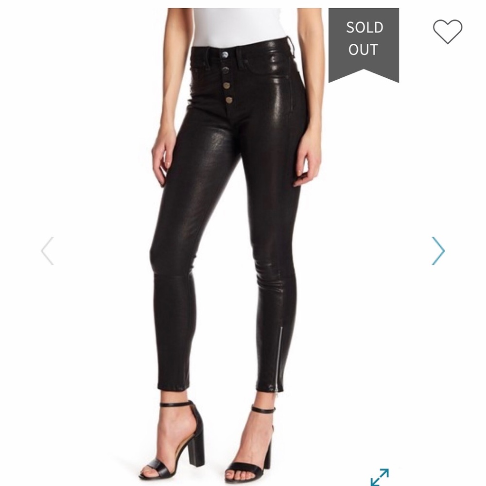 Rag & Bone Lamb Leather Skinny Jeans